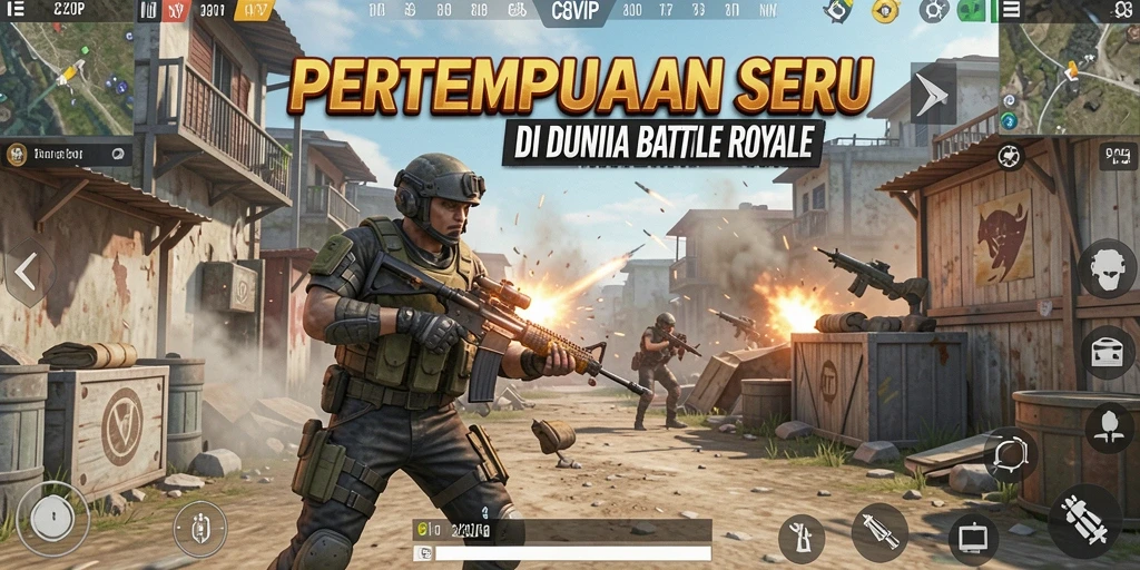 Gameplay seru dan mendebarkan dalam C8VIP Battle Royale.