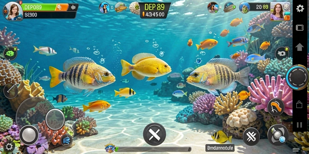Gameplay seru dari DEPO89 saat menembak ikan di laut.
