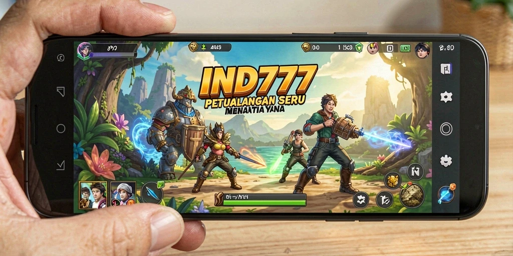 Tampilan gameplay IND777 yang menarik dengan petualangan penuh warna.