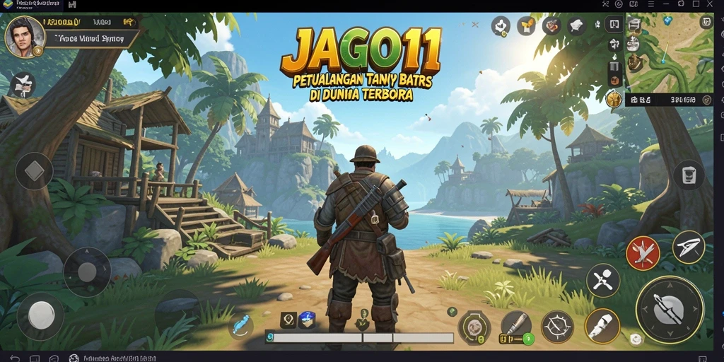 Tampilan menarik dari gameplay JAGO11 di dunia terbuka.