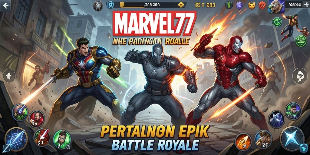 Gameplay Battle Royale seru dan intens dari MARVEL77.