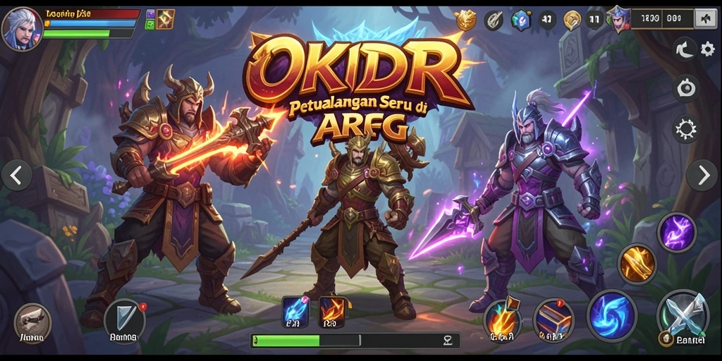 Tangkapan layar OKIDR menampilkan pertempuran seru di dunia ARPG.