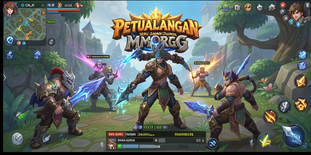Tampilan dinamis gameplay seru di dunia MMORPG.