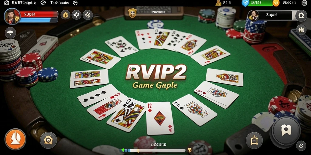 Tampilan gameplay seru dengan kartu Gaple di RVIP2.