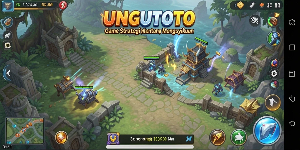 Tampilan menarik dari gameplay strategi UNGUTOTO.