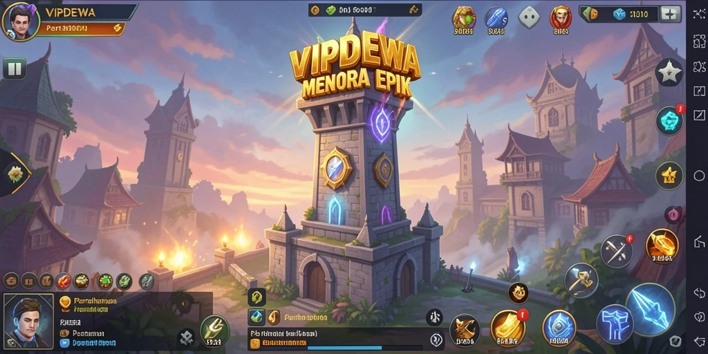Gameplay seru VIPDEWA dalam mode Tower Defense.