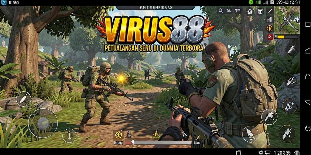 Tampilan gameplay luar biasa di dunia terbuka VIRUS88.